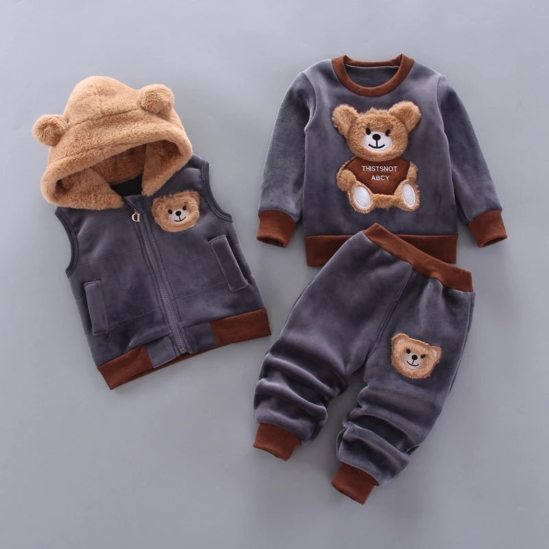 Conjunto Infantil Casual Com Estampa 3 Pçs