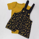 Conjunto Jardineira e body Bebê menino