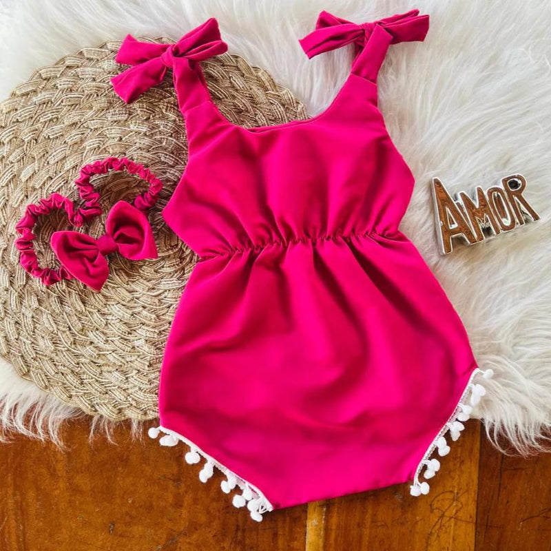 Body Infantil menina com Tiara