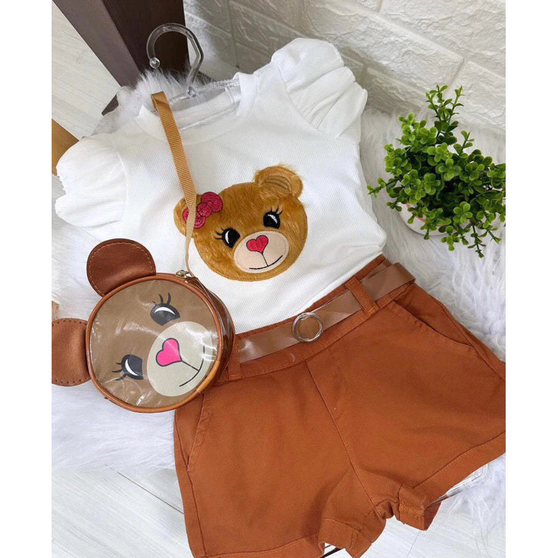 Conjunto infantil jeans menina blogueirinha