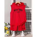 conjunto infantil menino verão regata New York