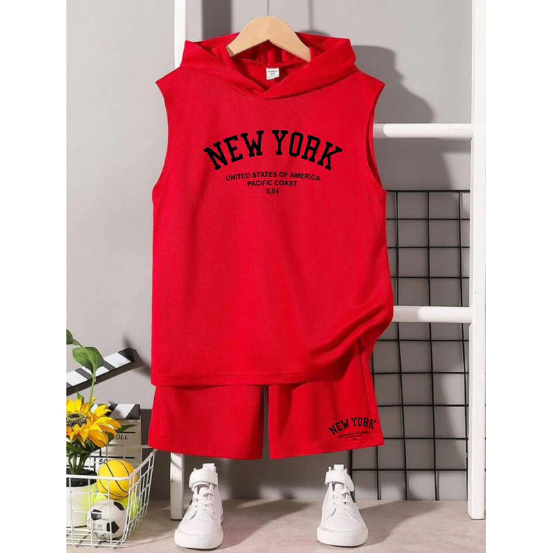 conjunto infantil menino verão regata New York