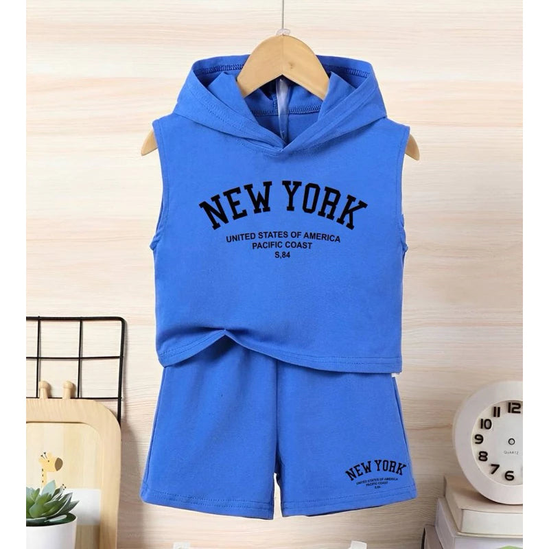 conjunto infantil menino verão regata New York