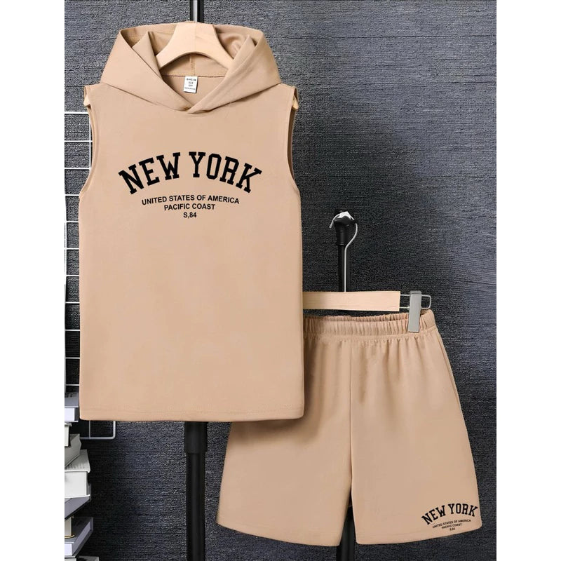 conjunto infantil menino verão regata New York