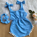 Body Infantil menina com Tiara