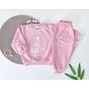 Conjunto Moletom Infantil Peluciado Rosa