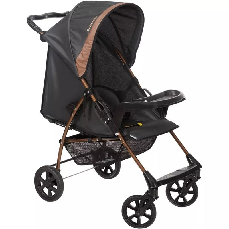 Carrinho de Bebe Reclinavel Galzerano Romano Preto/Cobre