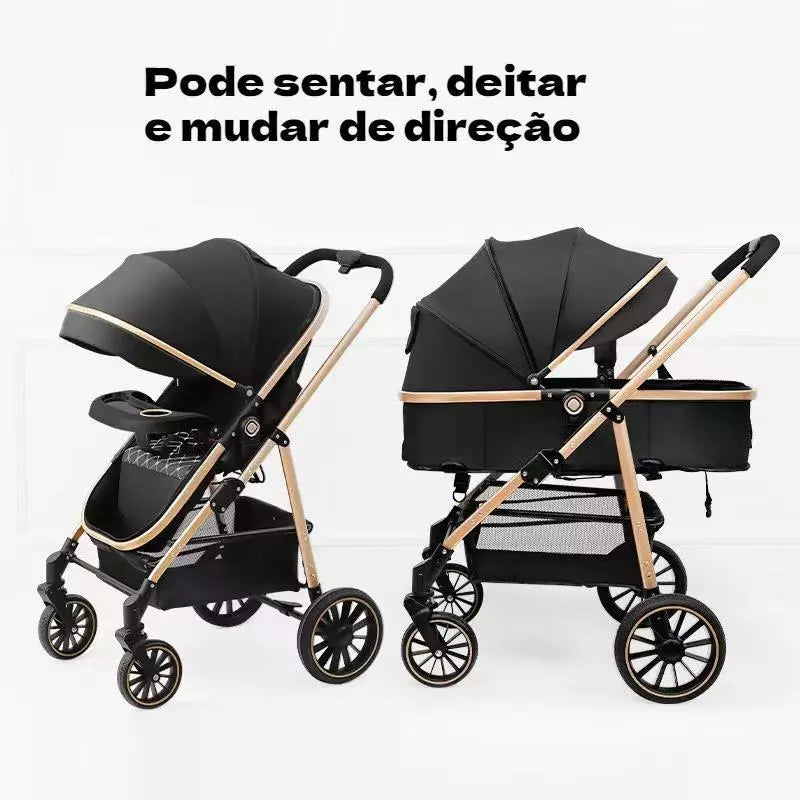 Carrinho Completo 3 EM 1 Com Moisés e Bebe Conforto