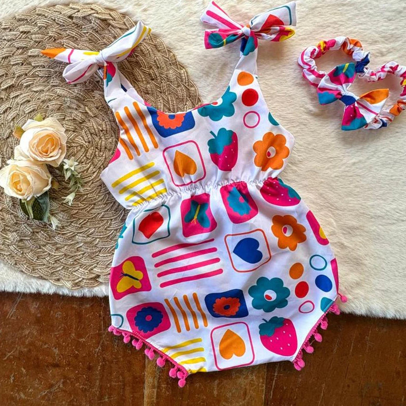 Body Infantil menina com Tiara