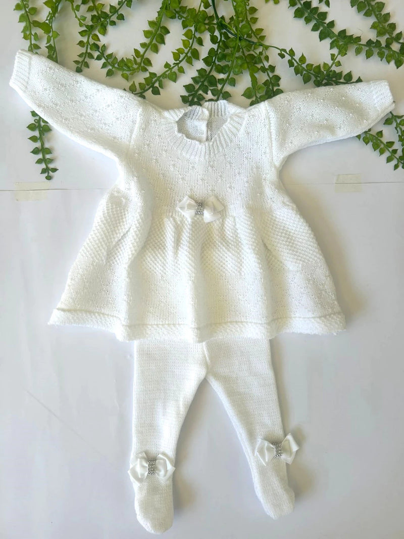 Vestido para bebê e Meia calça saída maternidade
