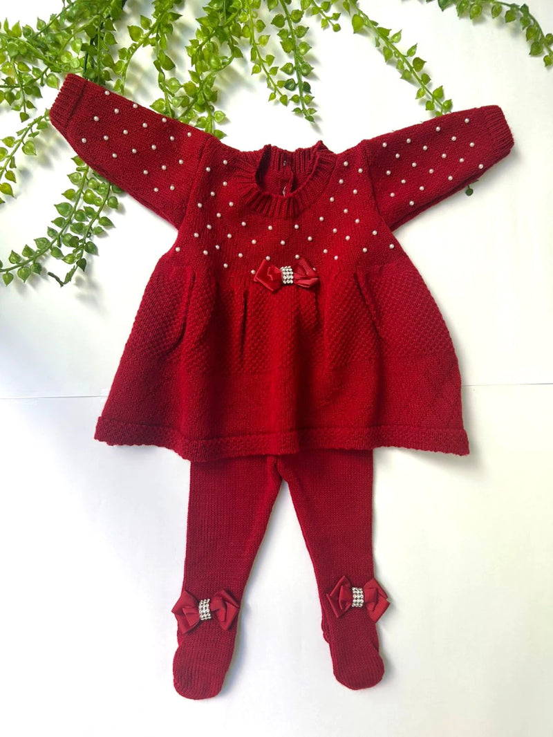 Vestido para bebê e Meia calça saída maternidade