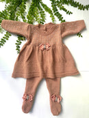 Vestido para bebê e Meia calça saída maternidade