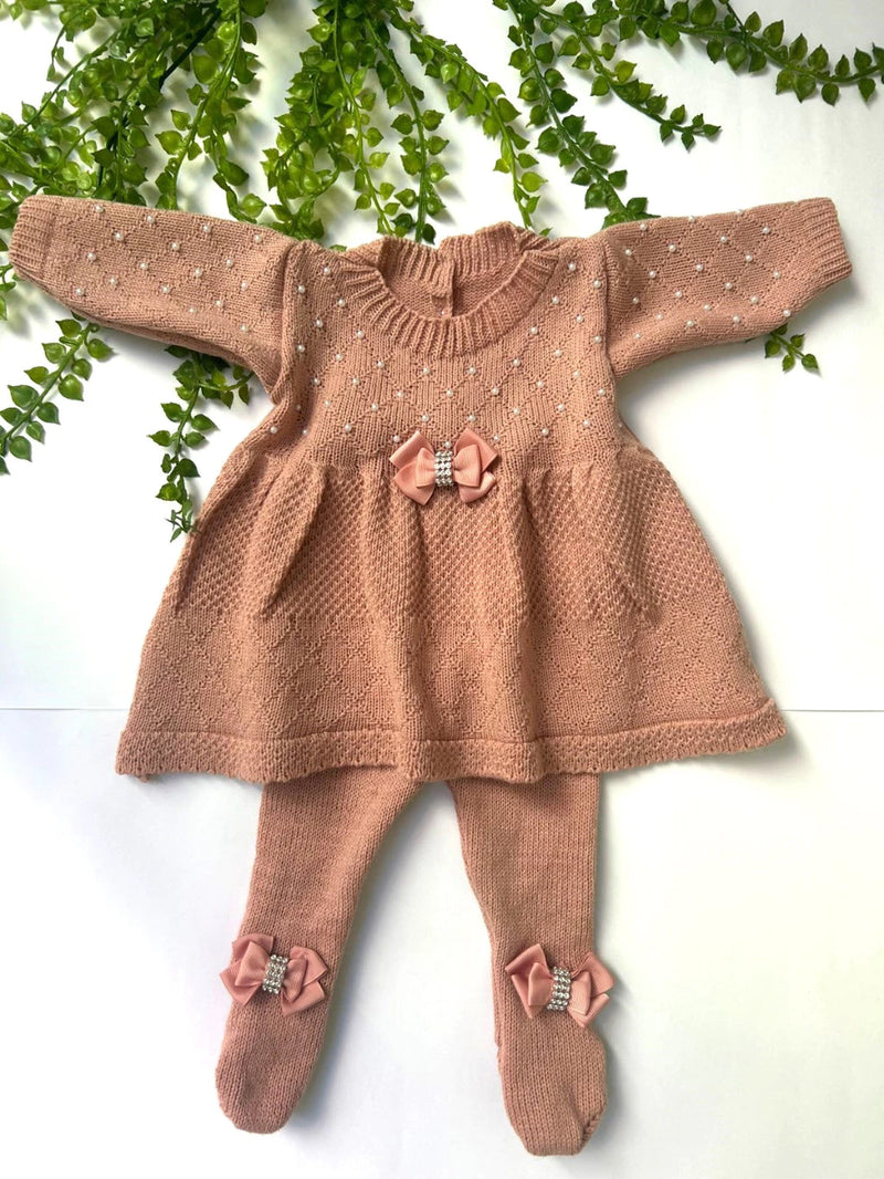 Vestido para bebê e Meia calça saída maternidade