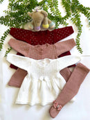 Vestido para bebê e Meia calça saída maternidade