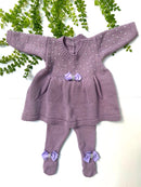 Vestido para bebê e Meia calça saída maternidade