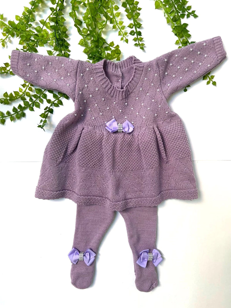 Vestido para bebê e Meia calça saída maternidade