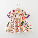 Vestido De Bebê Recém-Nascido Algodão Impresso