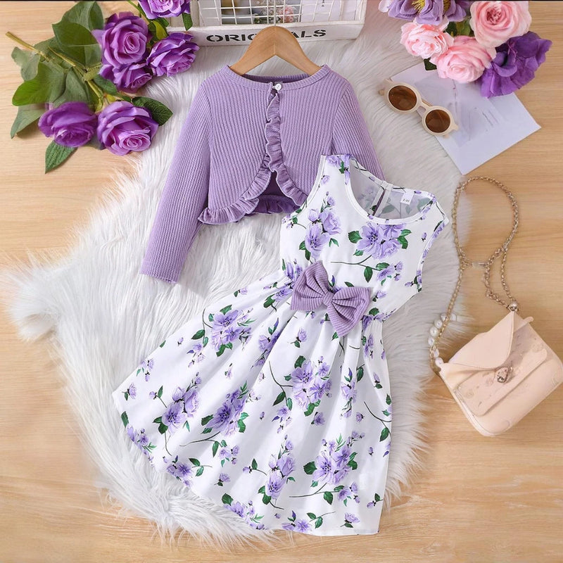 Vestido Floral 2 Peças Infantil primavera