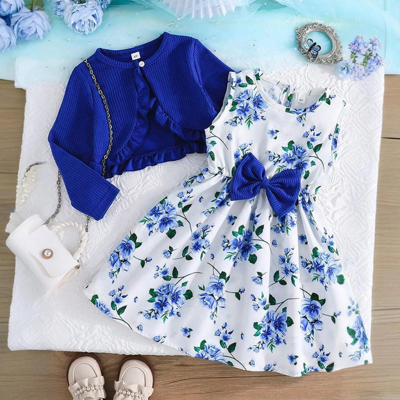 Vestido Floral 2 Peças Infantil primavera