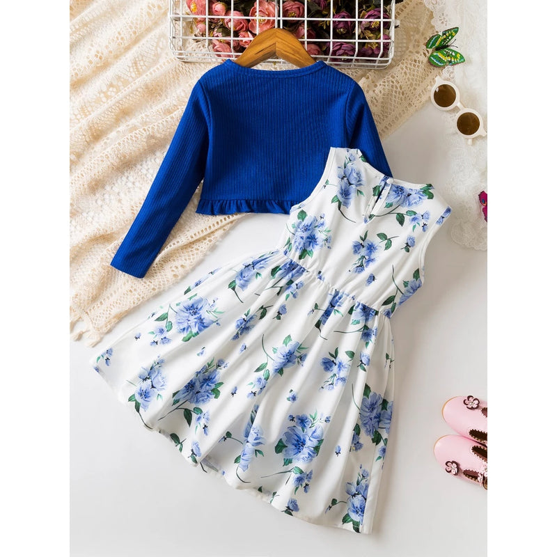 Vestido Floral 2 Peças Infantil primavera