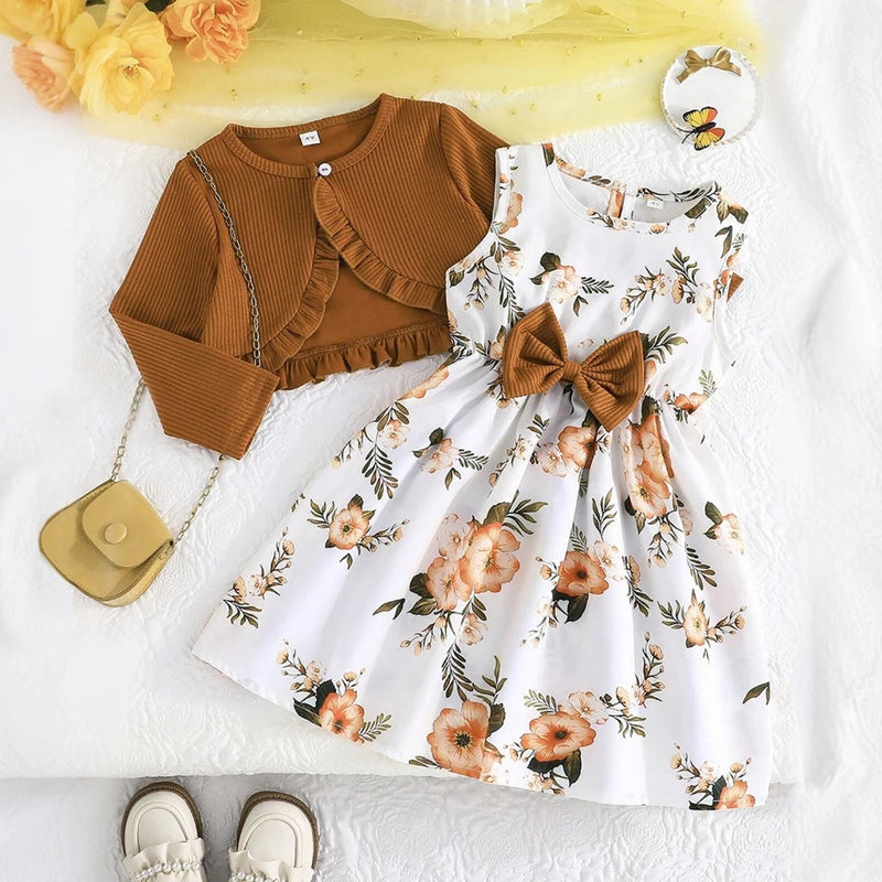 Vestido Floral 2 Peças Infantil primavera