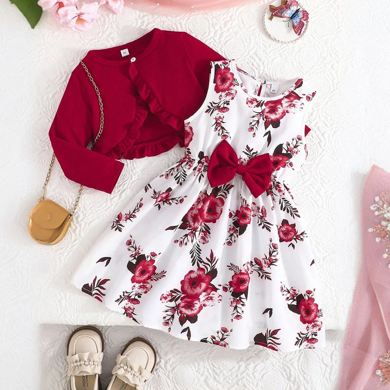 Vestido Floral 2 Peças Infantil primavera