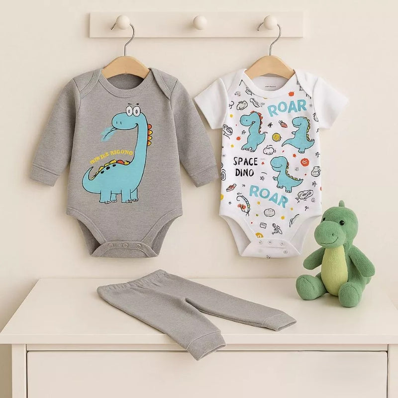 Conjunto Kit 3 Peças 100% Algodão Estampas Divertidas