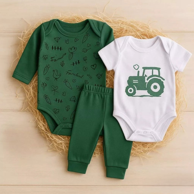 Conjunto Kit 3 Peças 100% Algodão Estampas Divertidas