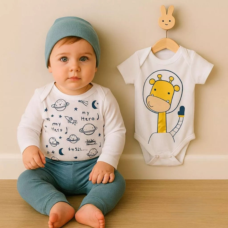 Conjunto Kit 3 Peças 100% Algodão Estampas Divertidas