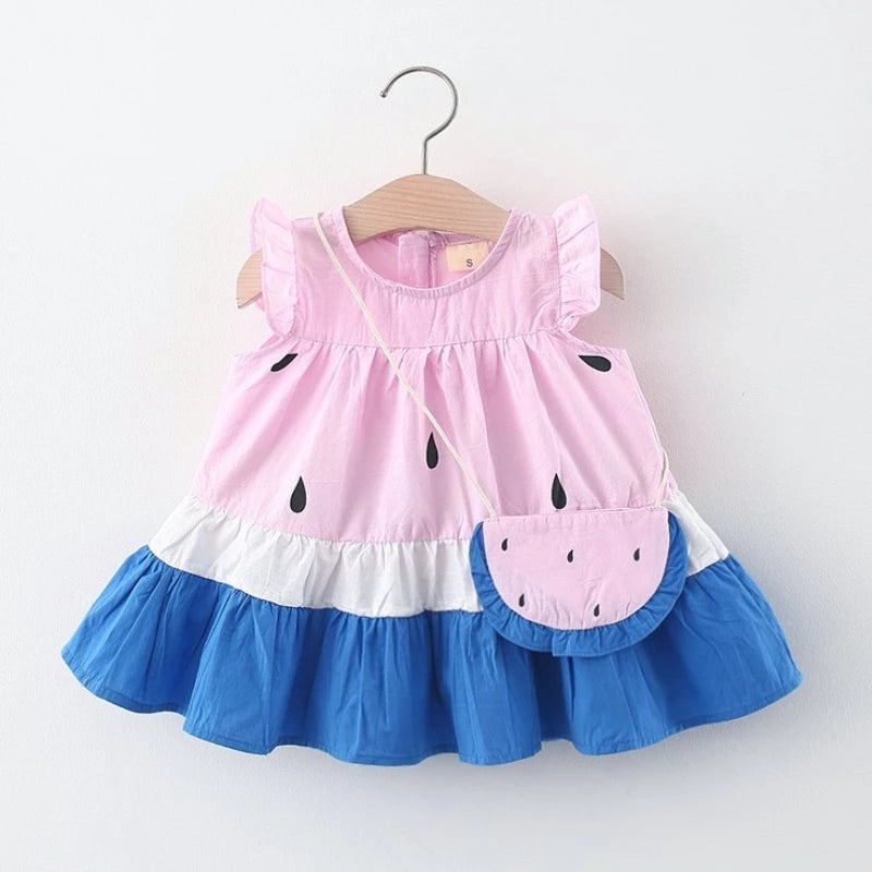 Vestido De Verão Algodão Para Meninas