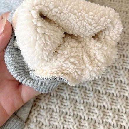 Conjunto De lã casual de mangas compridas