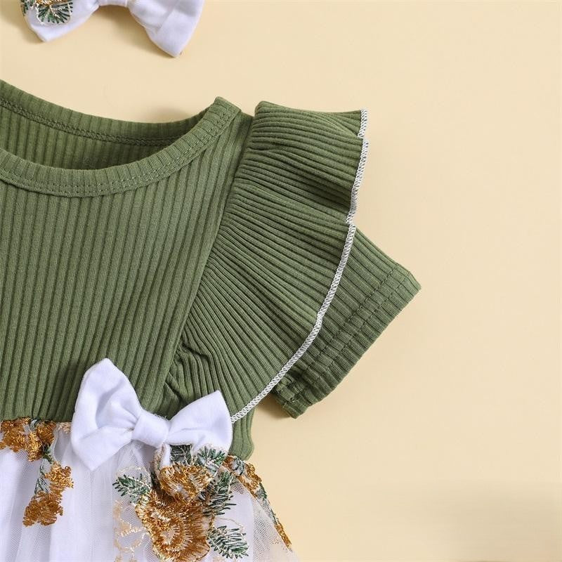 Vestido Com Bordado De Flores